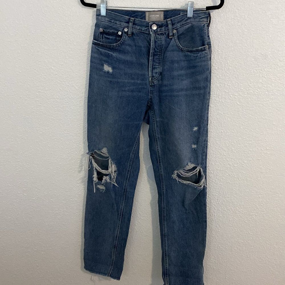 EVERLANE- The cheeky jean- distressed- Size 26